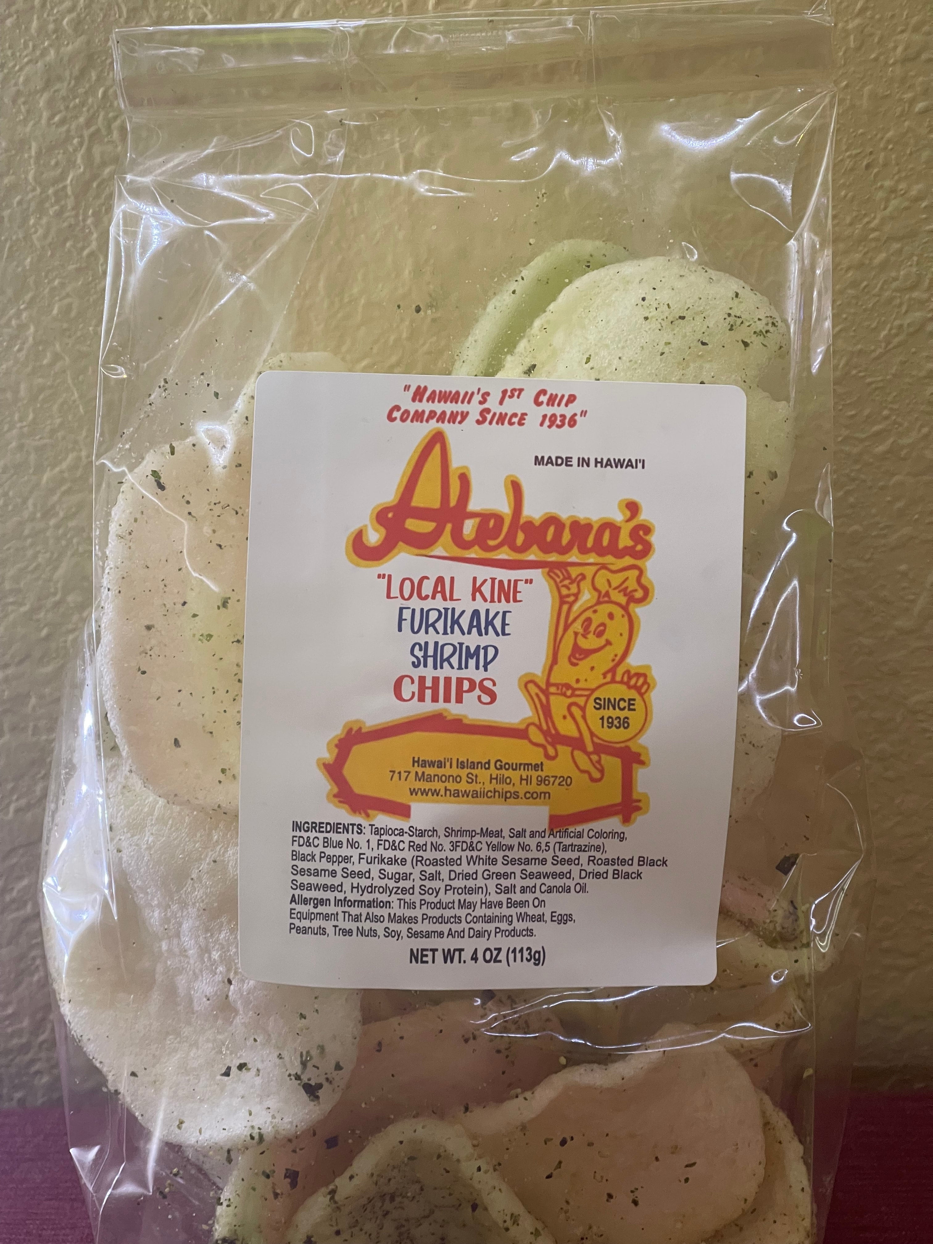 Shrimp Chips Furikake 4 oz. | Hawaii Island Gourmet: Atebara Chips